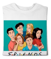Camiseta Camisa Friends Série Tv Humor Filme Branca Cartoon