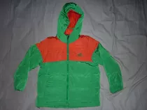 E Campera adidas De Abrigo Talle M Niños Verde Art 86472