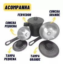 Cuscuzeiro Individual 2 Concha Prático Porção Única 1,2l Cor Preto