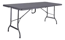 Mesa Plegable 1.80m Jardin Camping Exterior Gris Bentancor O