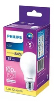 Lâmpada Led Bulbo 16w = 100w 1521lm Bivolt Philips Amarela Cor Da Luz Branco-quente 110v/220v