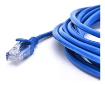 Cabo De Rede 3 Metros Ethernet Cat5 Internet Adsl Rj45 Cor Azul