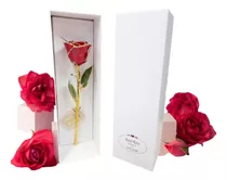 Rosa Eterna Natural Baño Oro 24k Amor Unico Joyeria