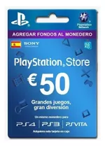 Psn Card 50 Euros Ps4 Ps3 Ps5 España Envio Inmediato