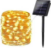 Guia De Luces Led Guirnalda 200 Luciernagas Solares Exterior