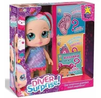 Boneca Diver Surprise Com Acessórios Surpresa Divertoys