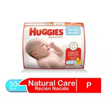 Pañales Bebe Huggies Natural Care Talla Pequeña 30 Und