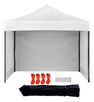 Gazebo Plegable 3x3 M Autoarmable Ventanas Jardin Toldo Uv Color Blanco