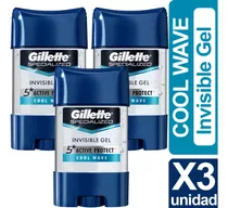 Desodorante Gillette Gel Variedades Aromas Men 82g X3 Unid