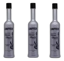  Kit 3 Shampoo Silver Black Coiffer 300ml Cabelos Grisalhos