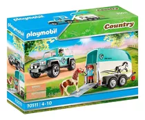 Playmobil Country 70511 Coche Con Remolque Para Poni