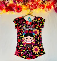 Blusa Frida Khalo Mexico Septiembre Artesanía Mexicana Grito