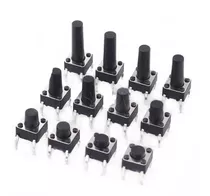 10 Micro Switch 6x6x4.3/5/6/7/8/9/10/11/13mm 4 Pines Dip