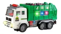 Caminhão  Bate Volta Coletor De Lixo Com Som E Luzes 4d Cor Verde