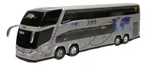 Carrinho Em Miniatura Ônibus Ass Turismo 2 Andares 1800 Dd Cor Prata