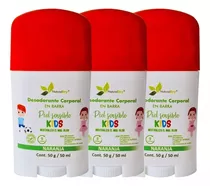 Kit 3 Desodorantes Niños En Barra Natural Sin Bicarbona - Naranja - 100% Natural
