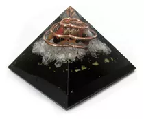 Orgonite Pirâmide Contra Inveja Sal Grosso Pó Turmalina 4cm