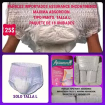 Pañales Para Adultos (damas) Assurance Importados Talla L