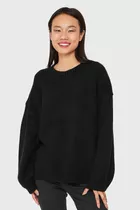 Sweater Básico Holgado Negro  Nicopoly