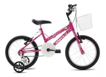Bicicleta  Infantil Infantil Bkl Bikes Lady Girl Aro 16 Freios V-brakes Cor Rosa Com Rodas De Treinamento