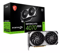 Placa De Vídeo Rtx 4070 Super Msi 12g Ven, 2x Oc 12gb Gddr6x