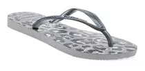 Ojotas Havaianas Slim Animals Mujer Gris Solo Deportes