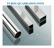 Tubo Inox Quadrado 30x30 Polido - 50 Cm