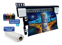 Plotter Ecosolvente Impresion 1.40m Kit Tinta Rollo Banner