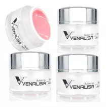 Kit 03 Gel Biulder Venalisa 50g Light Nude Pink Milky White