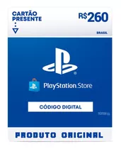 Cartão Card Playstation Store 260 Reais Psn Plus Ps4 Ps5 Br