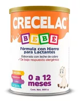 Leche De Fórmula En Polvo Dairy Manufacturers Crecelac Bebé Sabor Natural En Lata De 800g - 0  A 12 Meses