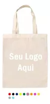 4 Sacola Algodão Cru Ecobag Tamanho 20x25 Personalizada