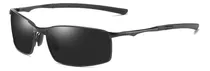 Óculos De Sol De Metal Aoron Polarizado Proteção Uv400 Cor Cinza-escuro Cor Da Armação Cinza-escuro