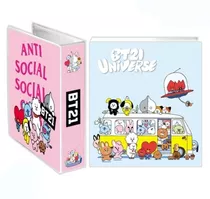 Carpeta Escolar N3 Bt21 Universe K-pop Plastificada 