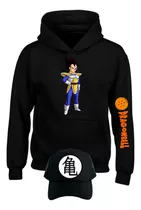 Buzo Dragon Ball Vegueta Capota Hoddie Obsequio Gorra 