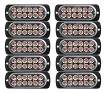 Foco Luz Estrobo Flash 18 Funciones 12 Led Multi Volt 10 Uds