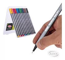 Lápices Fineliner 12 Colores Adix