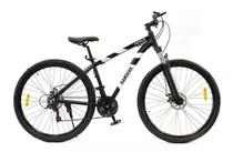 Mountain Bike Randers Bke-2129 L Frenos De Disco Mecánico Cambios Shimano Tz500 Color Negro/blanco Con Pie De Apoyo