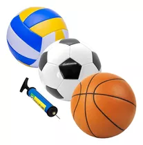 Kit De Esporte Basquete/vôlei/futebol + Mini Bomba Ar