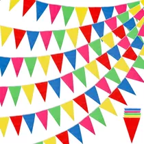 150 Banderas De Colores Guirnaldas 80m Matrimonio Cumpleaños