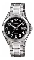 Reloj Para Unisex Casio Ltp-1308d-1bv Plateado Color Del Fondo Negro