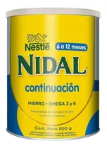 Leche De Fórmula En Polvo Nestlé Nidal Continuación En Lata De 1 De 800g - 6  A 12 Meses