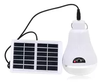 Ampolleta Led 20w + Panel Solar 7 Horas De Luz Potente Xl 