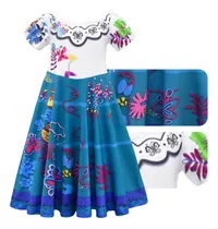 Fantasia Mirabel Encanto Luxo Vestido Infantil Disney 