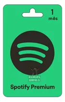 Cartão Presente Pré-pago Spotify 1 Mês Digital