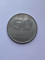 Moneda De 50 Cruzeiros De Brasil Del Año 1982