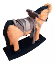 Cavalo Cavalinho Brinquedo Infantil Upa Upa Lindo Cor Dourad