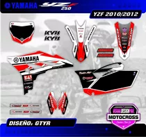 Kit Calcos Gráfica Yamaha Yzf 250 - 2010/12 - Laminados