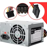 Fonte Atx 200w Reais 20+4p Pws-2003 Prata 115v 230v Fortrek