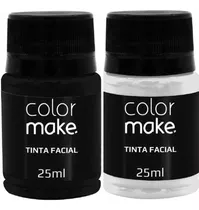 Kit Tinta Liquida Facial Colormake 25ml C/ 2 (preto/branco)